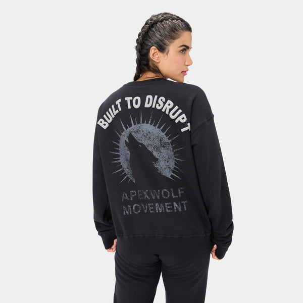 Apexwolf Wolfstate_99 Crewneck — War Black – FEMCODE_25 (Women) activewear Canada