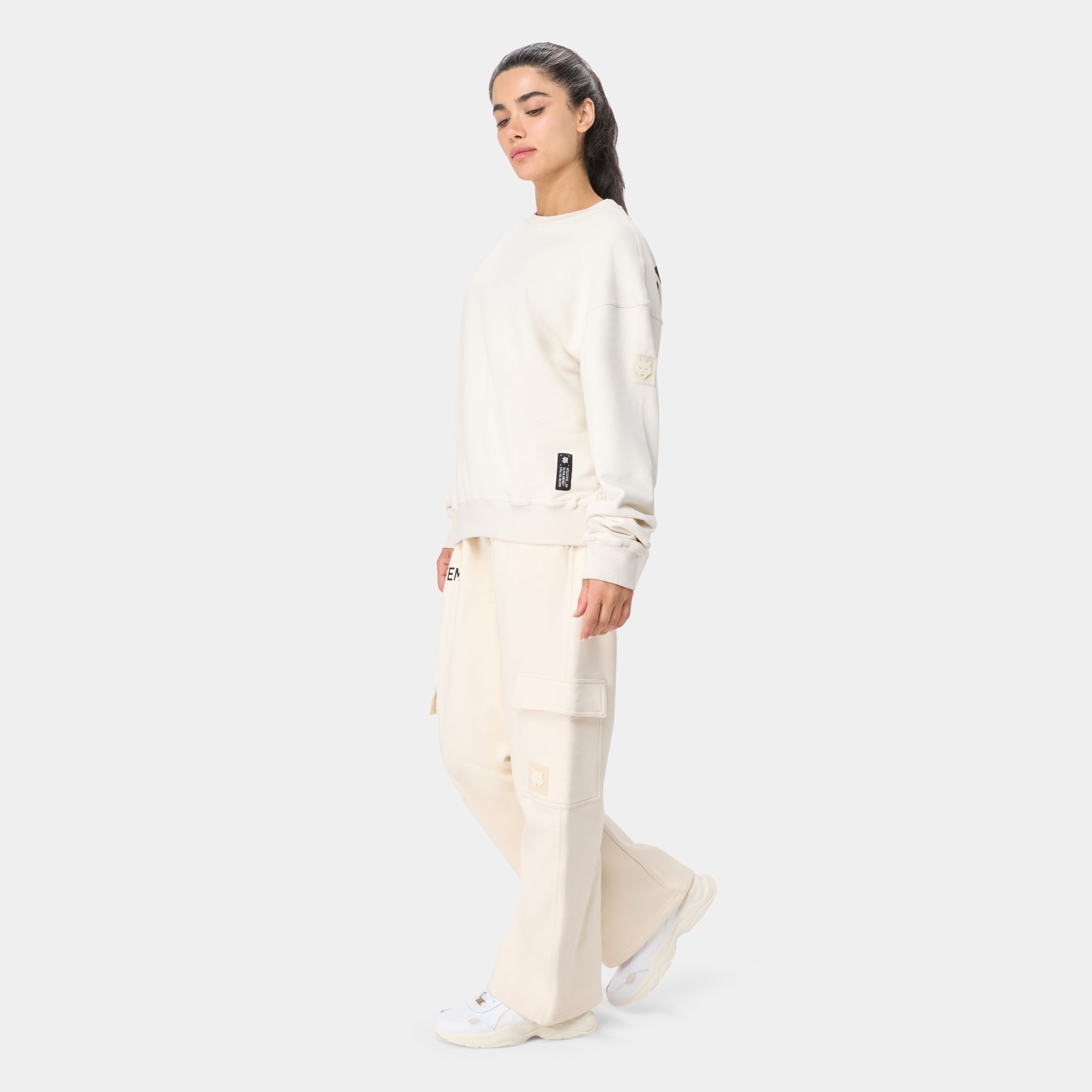 Gym Crewneck Sweatshirt Beige