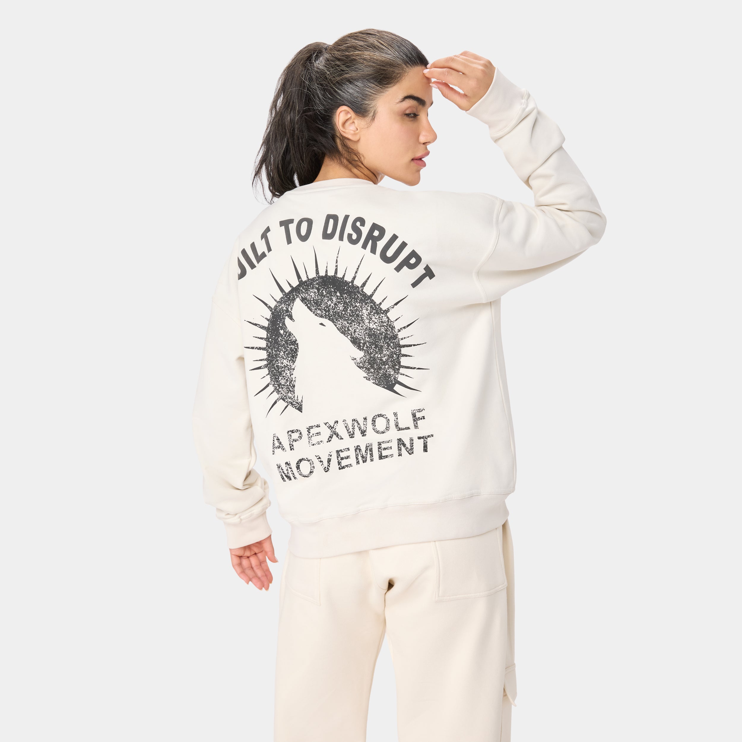 Gym Crewneck Sweatshirt Beige