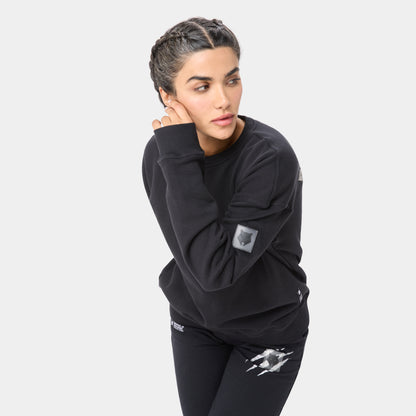 WOLFSTATE_99 CREWNECK — WAR BLACK — front view