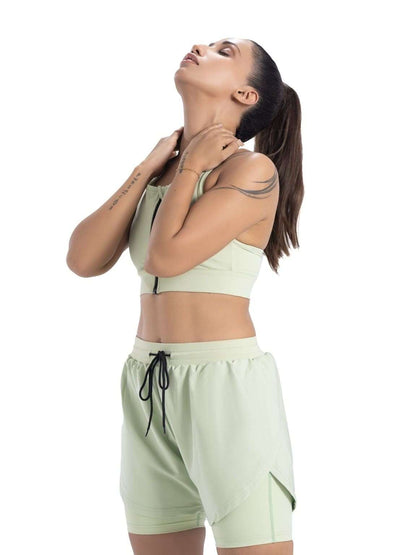 Zip Up Sports Bra