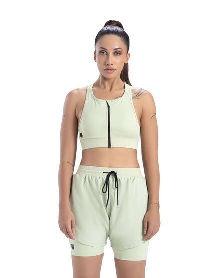 Zip Up Sports Bra