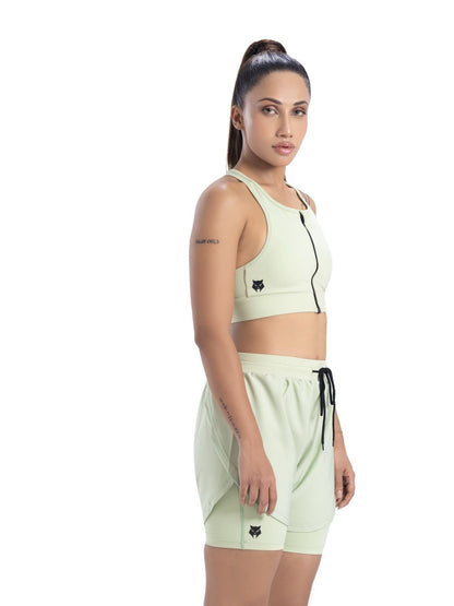 Zip Up Sports Bra