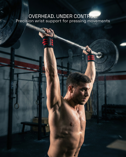 أربطة معصم ريد باتل راب - دعامة معصم قطنية عالية الجودة لرفع الأثقال، ورفع الأثقال الأولمبي، وتدريبات كروس فيت