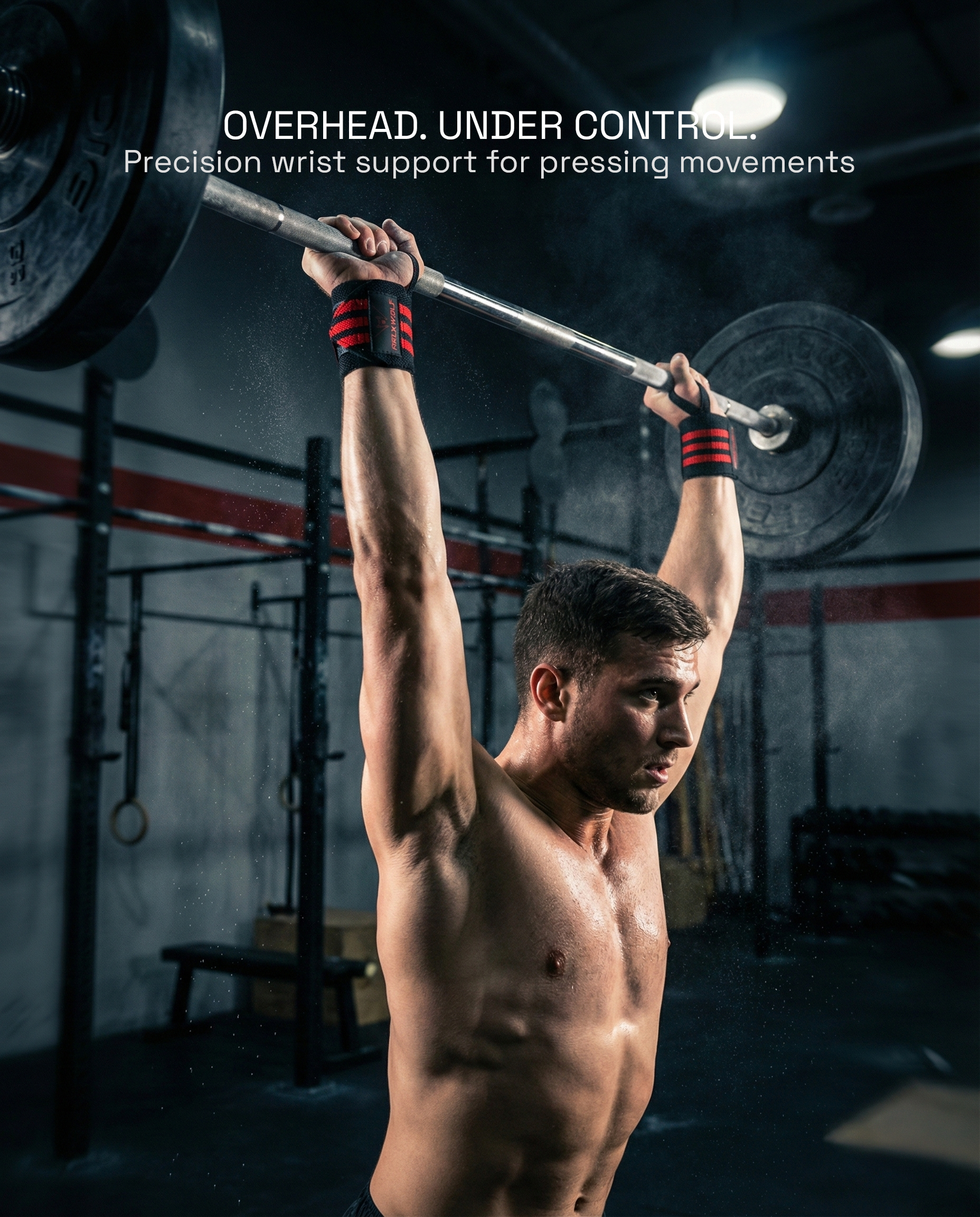 Battle Wrap Wrist Straps (Pair) - Red — side/detail