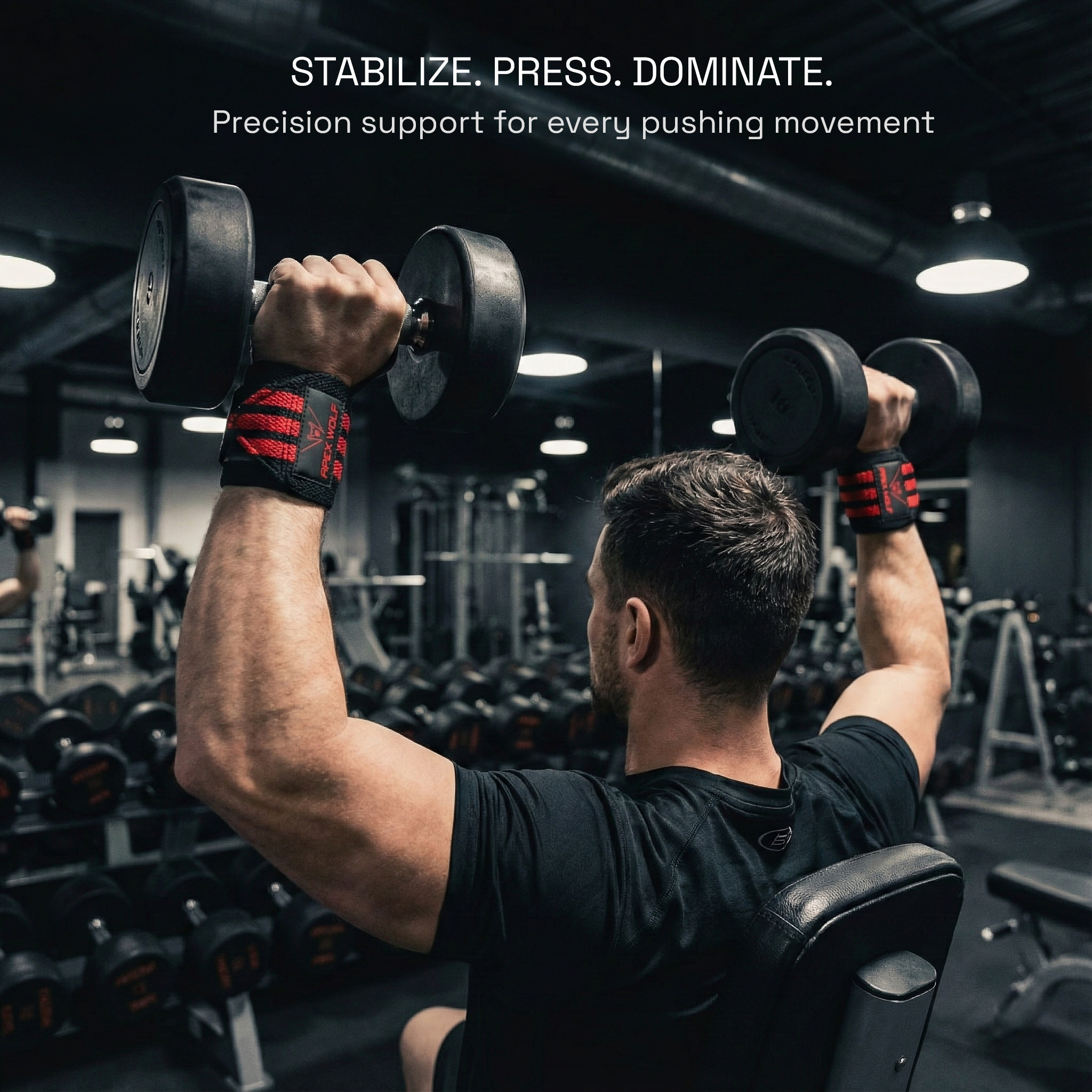 Battle Wrap Wrist Straps (Pair) - Red — alternate angle/detail