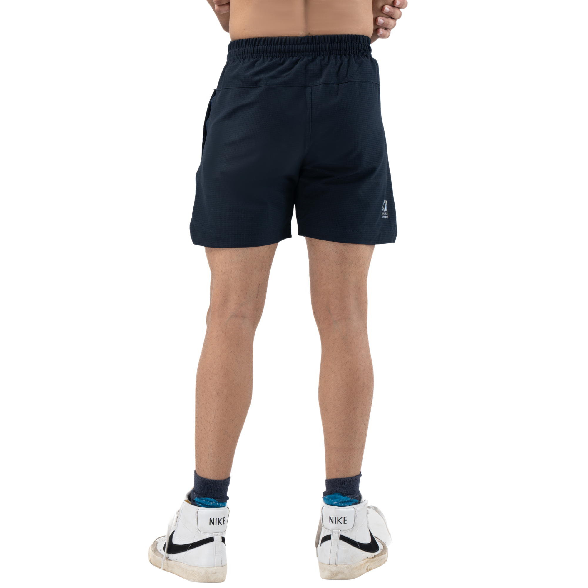 Navy|GRIDFORCE_07 Training Shorts – 7” Inseam | Navy — Side/detail angle