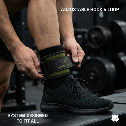 Power Grip Ankle Strap (Pair) - Tactical Green — back/alternate view, Power Grip Ankle Strap (Pair) - Tactical Green