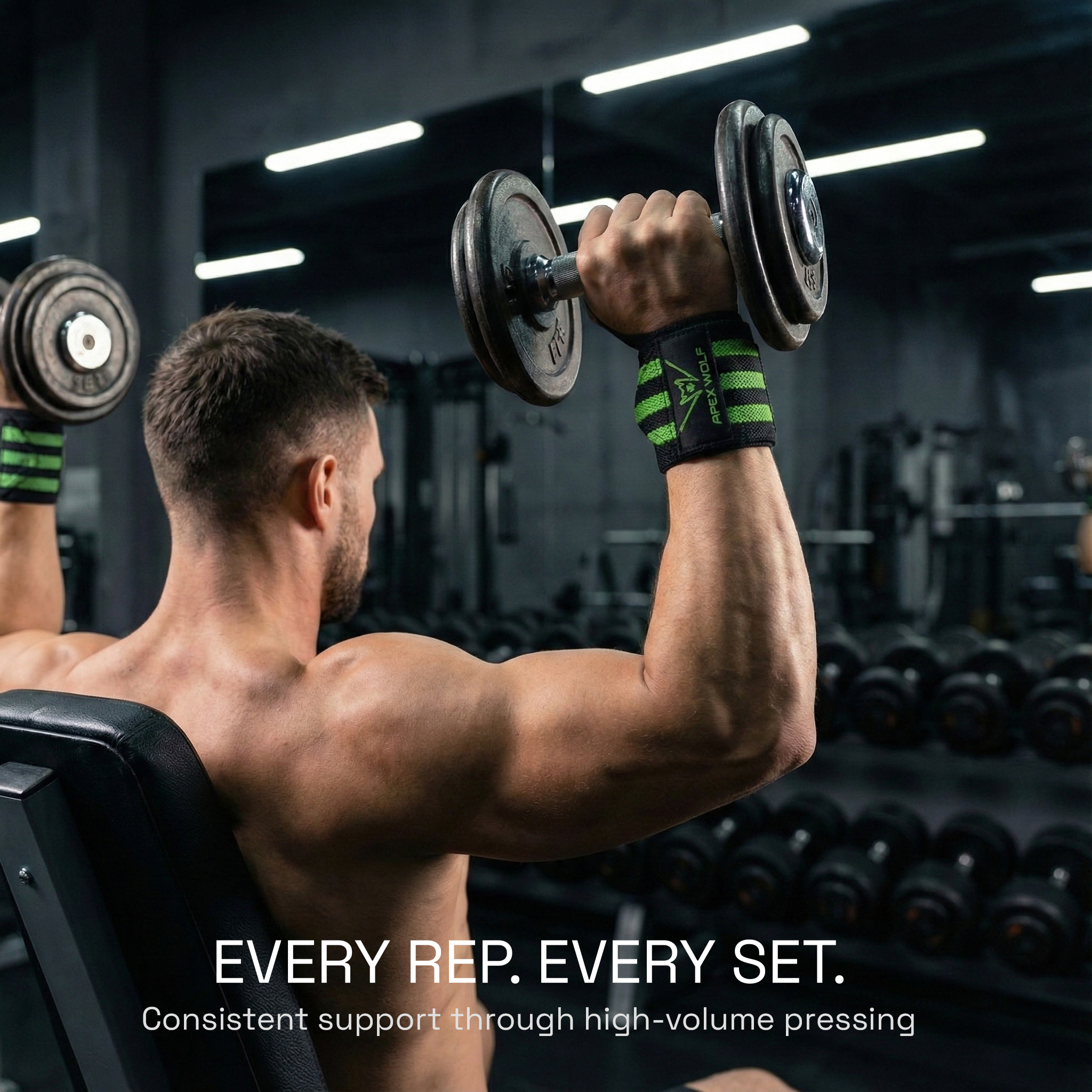 Battle Wrap Wrist Straps – Green