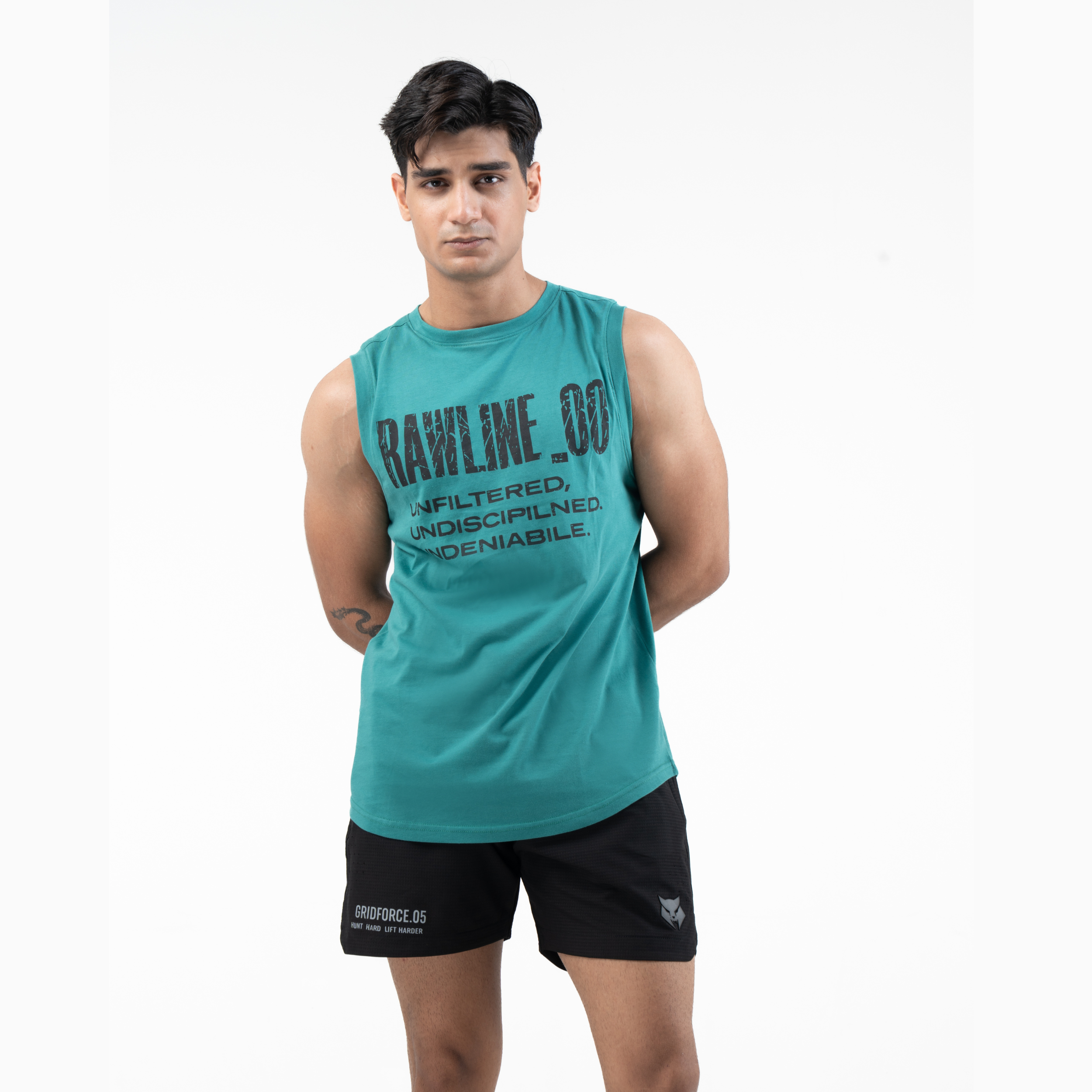 RAWLINE_00 VEST — ROUGE GREEN